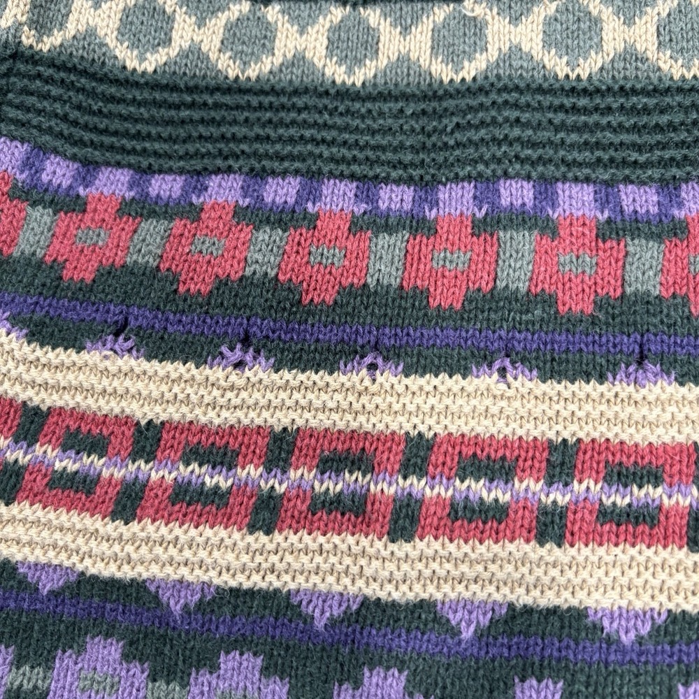 Vintage Woods‎ & Gray Fall Sweater 90s Retro Hygge Gorpcore Outdoor FLAW READ - Picture 5 of 8